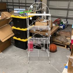 Cast Iron shelving unit (3 shelves indoor or out door)