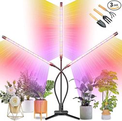 Grow Lights for Indoor Plants, 135 LEDs Grow Light for Seed Starting with Full Spectrum, Clip Plant Lights with Flexible Gooseneck，3/9/12H Timer, 10 D