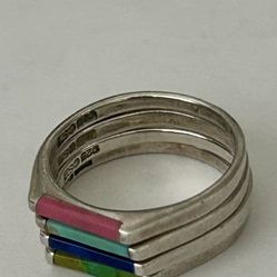 Sterling Stackable Gemstone Rings