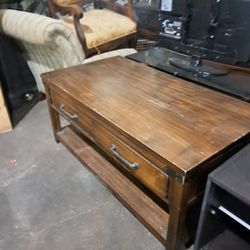 Coffee Table With Drawers On Each Side 