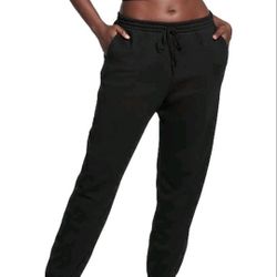 Victoria's Secret PINK Ivy Fleece Relaxed Fit Sweatpants Black 