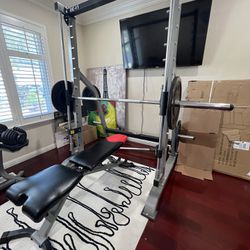 Valor Smith Machine With Bench And Weights