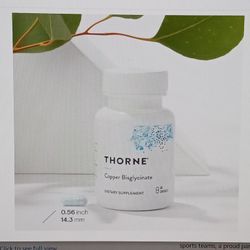 Thorne Copper Bisglycinate Supplement - New/Sealed
