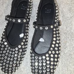 Studded Ballerina Flats