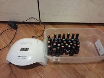 Uv Nail Lamp & 35 Gel Nail Polishes