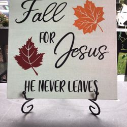 New “Love” 10”x10” Handcrafted Sign $20 Easel Is $5, Scripture Art, Christian Decor, Christian art