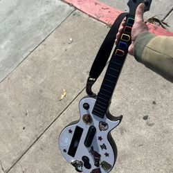 Nintendo Wii Guitar Hero Guitar Remote Controller Wireless 