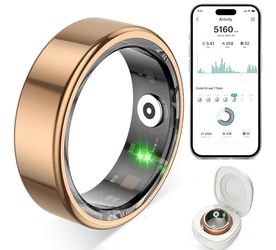 Smart Ring for Women Men,Fitness Tracker Ring with Heart Rate, Sleep Monitoring, Blood Oxygen, Step Counting for iOS and Android, No Subscription Fee,