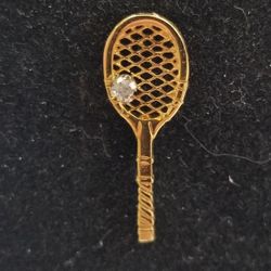 Tie Tack Gold Plated With A Diamond 