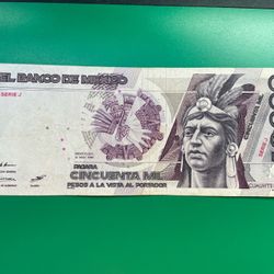 Billete De 50 000 Mil Mexico 🇲🇽 