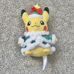 Pikachu Pokémon Center Christmas Plush Toy Doll Japan Santa Green