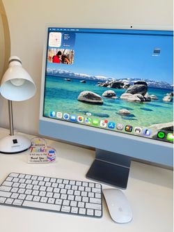 Apple iMac 24” M1 Blue (2021) - Like New. Includes original Keyboard & Mouse.