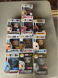 Star war pop figures 20.00 each