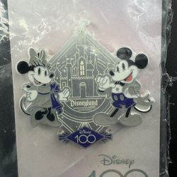 Disney 100 Platinum Celebration Mickey and Minnie Pin