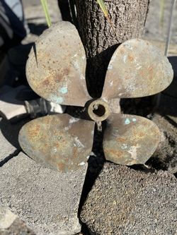Vintage Brass 4 blade boat propeller