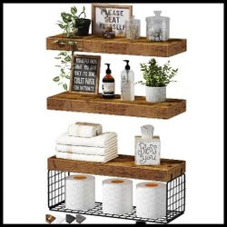 Wall Mounted Floating Shelves Bathroom Kitchen Bedroom