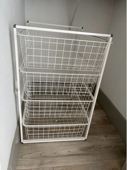 4 drawer Wire Basket Organizer
