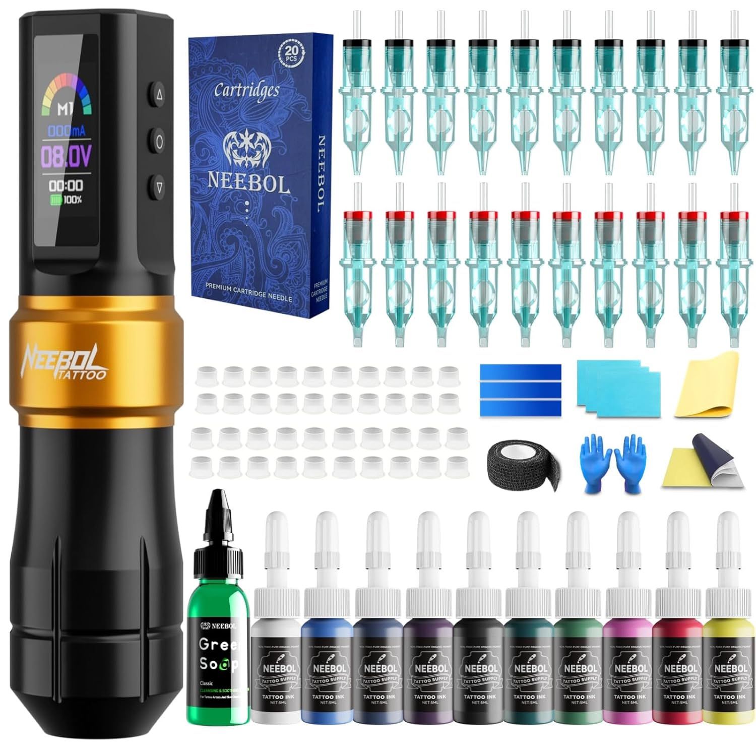 Neebol Wireless Tattoo Gun kit