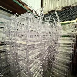 Clear Ghost Chivari Chairs For Sale 