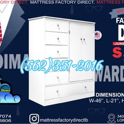 White Pacoima Closet Wardrobe Dresser Ropero Nuevo 