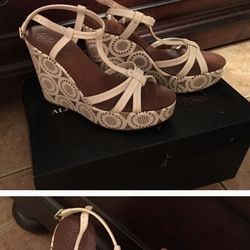 Tory Burch wedge sandals- accepting offers