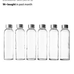 6 Pack Juice Bottles   Glass Bottles. 18 Ounce 