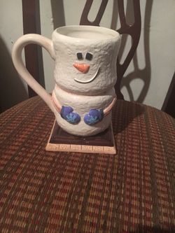 Antique snowman mug