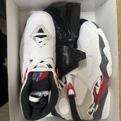 Air Jordan 8 White and True Red 