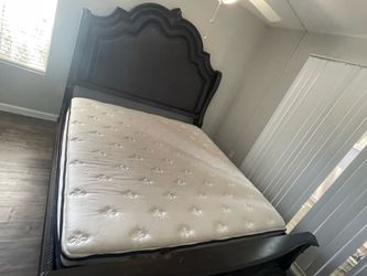 Upholstered king bed frame