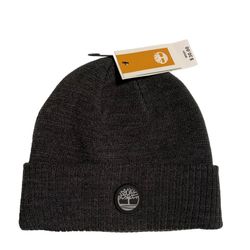 Timberland Gray Winter Beanie Hat New With Tags