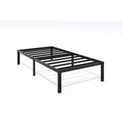 Brand New Firm Price Twin $70 14”H Black Frame Metal Platform Bed Foundation Base with Legs (Fully Slated)