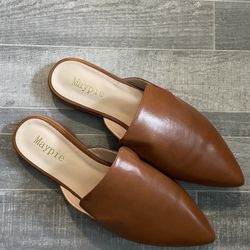 MAYPIE Women Flat Mules Slip on Sz 12 Loafers Slides Sandal Slippers Pointed