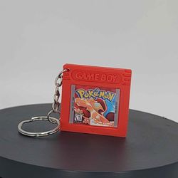 3D Printed Pokemon Red Version Cartridge Toy Gifts Charm Decor Keychain