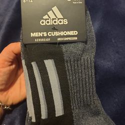 Men's Mid Crew Black Adidas Socks