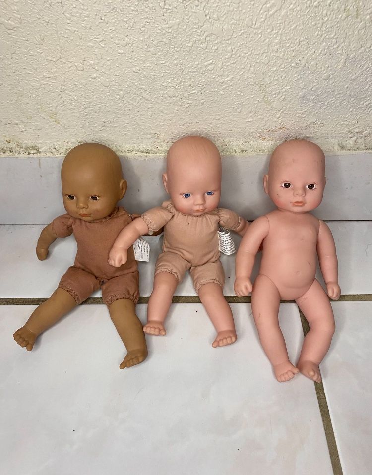 Circo Target 13" Hard Body Vinyl Baby Doll Blue Eyes Newborn 1) Lot 3