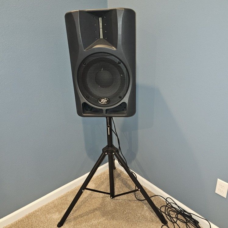 Karaoke System With Active Peavey Monitor Speakers And A Seismic Audio Bass