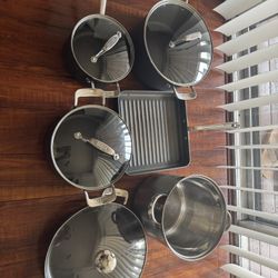 All-Clad Cookware Set + Extras (Pots, Pans, Lids, Grill Pan)