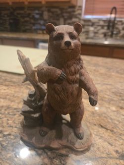 Vintage ceramic brown bear