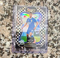 Panini Select FIFA WC 2026 William Saliba Prizm Mezzanine Checkerboard SSP #175