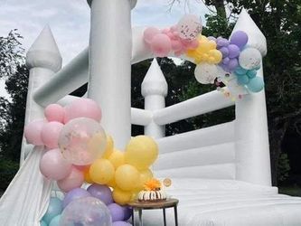 White modern Bounce House For SALE