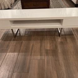 Modern TV Stand White High Gloss 
