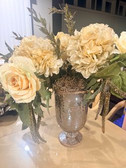 Artificial flowers (excluding vase)