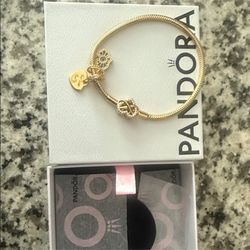 Pandora Gold Charm Bracelet $200