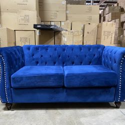 Blue Loveseat