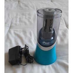 Westcott iPoint Evolution Electric Pencil Sharpener, Blue & Silver