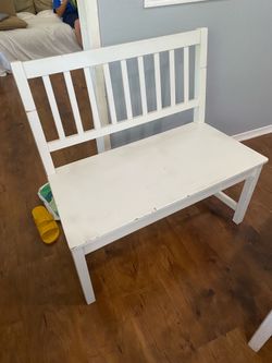 Dining table with chair and bench