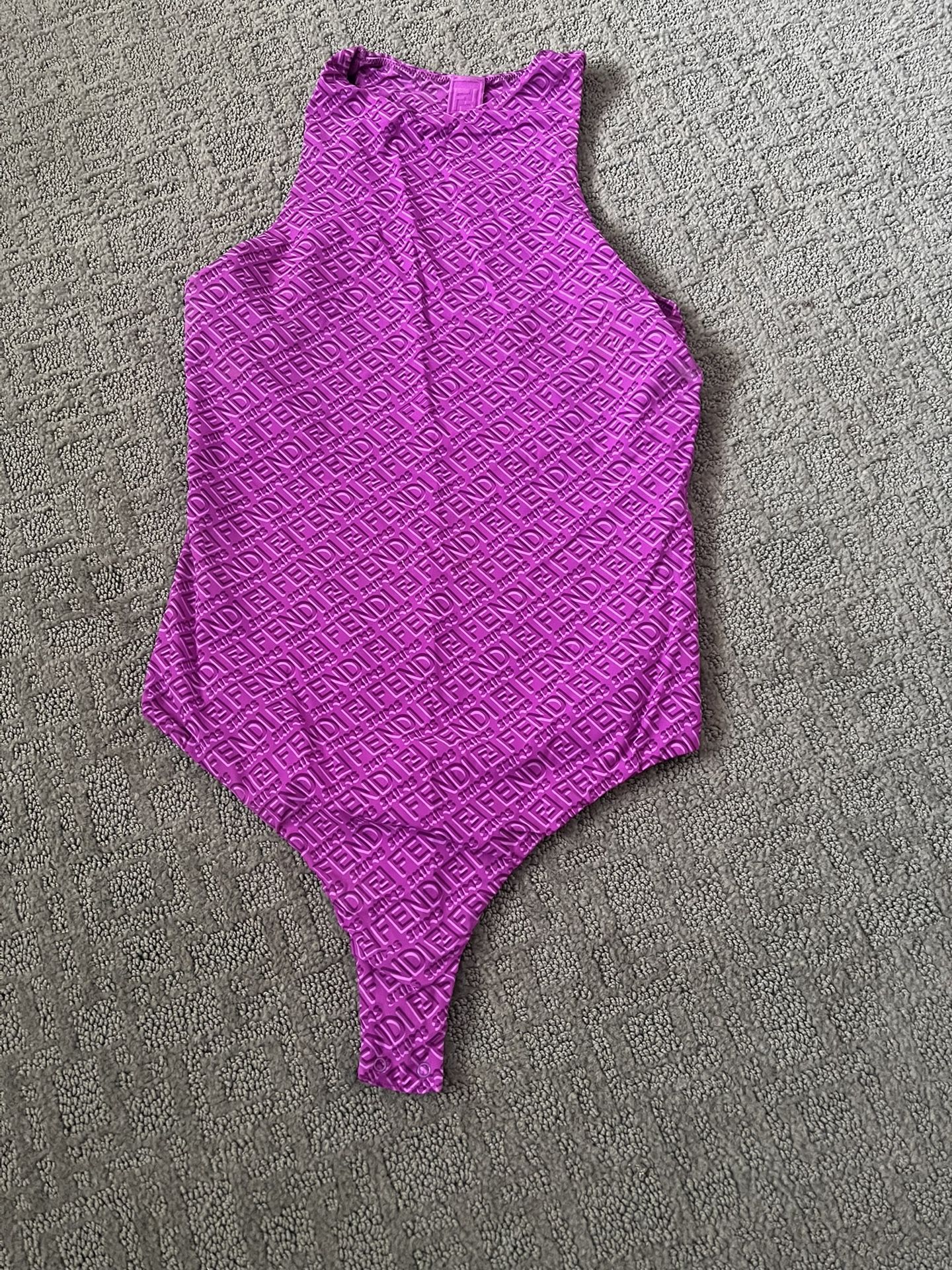 Fendi Skins Bodysuit In The Color Colorado