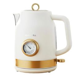 Retro Electric Kettle, 1.7L 304 Stainless Steel Tea Kettle with Temperature Gauge, 1500W Fast Boiling Water Boiler,Auto Shut-Off & Boil-Dry Protection