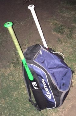 Baseball Bag Set With Bats, Helmet, Glove