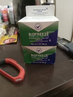 BIOFREEZE  OVERNIGHT RELIEF  CREAM LOT OF TWO